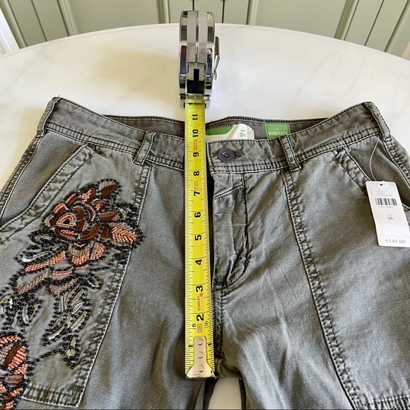 Anthropologie The Wanderer Beaded Utility Pant Sz 26 - Picture 7 of 12